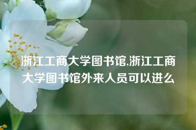 浙江工商大学图书馆,浙江工商大学图书馆外来人员可以进么